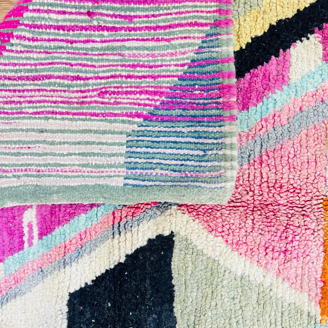 Vintage Moroccan rug pastel abstract Berber 264x157 cm