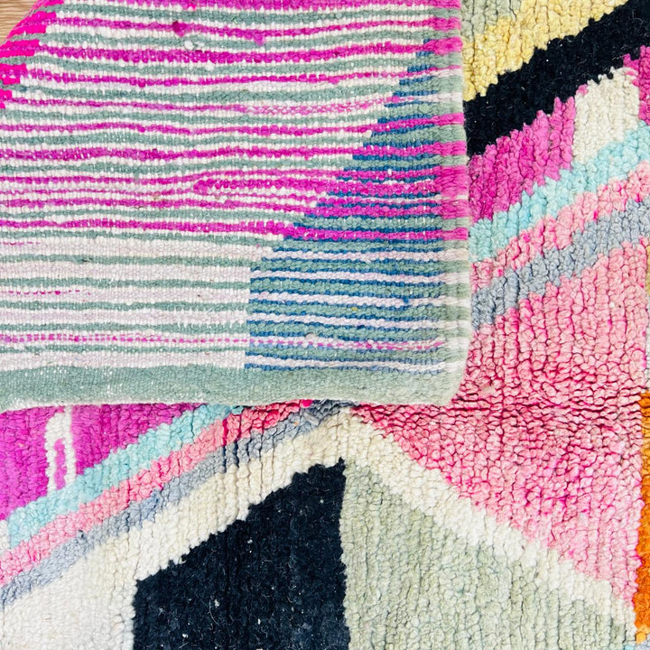 Vintage Moroccan rug pastel abstract Berber 264x157 cm