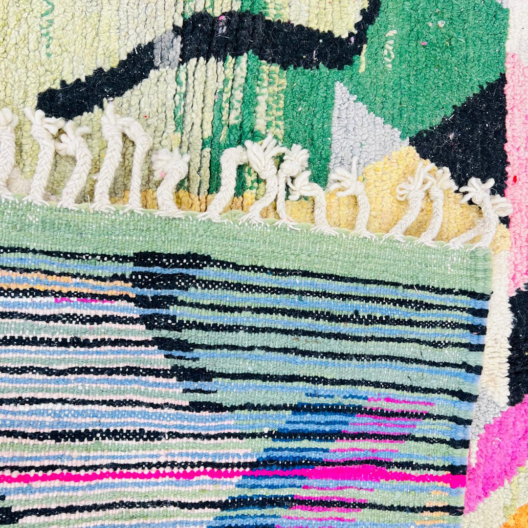 Vintage Moroccan rug pastel abstract Berber 264x157 cm