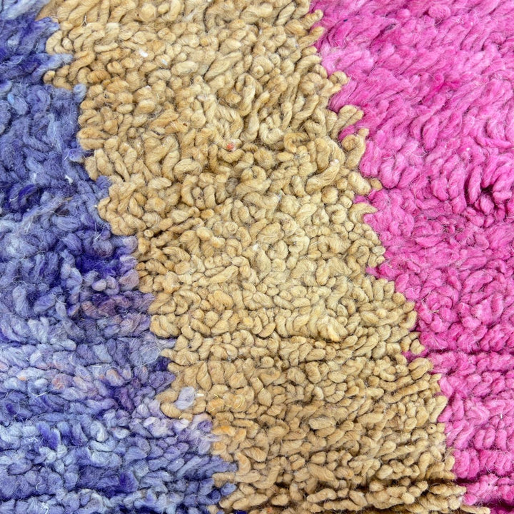 Vintage Moroccan wool rug colorful abstract handmade Berber area rug