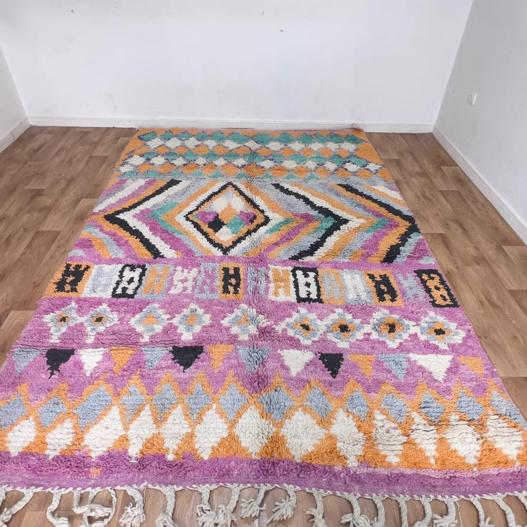 Vintage Moroccan Wool Rug 1046 ( 9.7 x 6.7 ft )