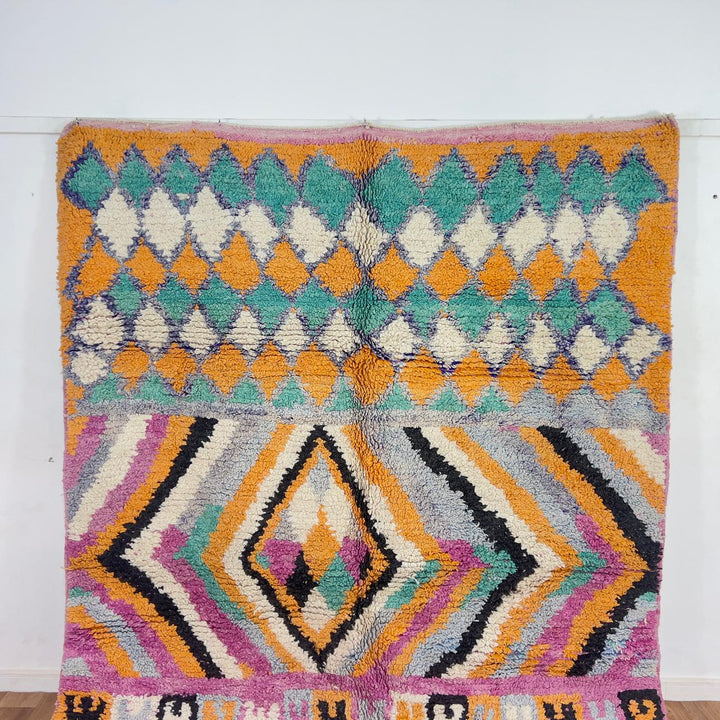 Vintage Moroccan Wool Rug 1046 ( 9.7 x 6.7 ft )