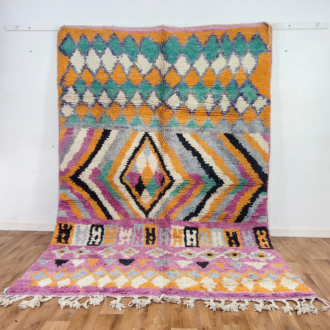 Vintage Moroccan Wool Rug 1046 ( 9.7 x 6.7 ft )