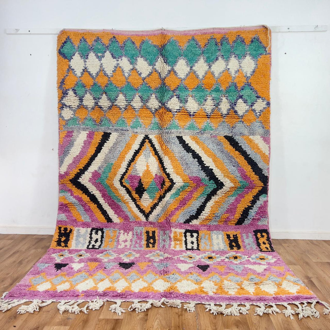 Vintage Moroccan Wool Rug 1046 ( 9.7 x 6.7 ft )