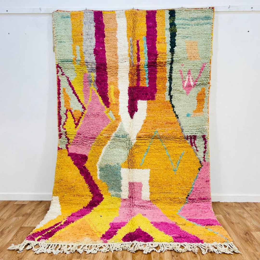 Vintage Moroccan Wool Rug – Colorful Berber 712