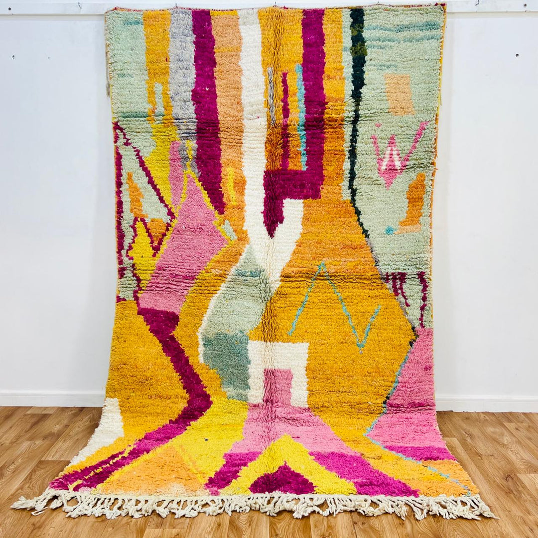 Vintage Moroccan Wool Rug – Colorful Berber 712