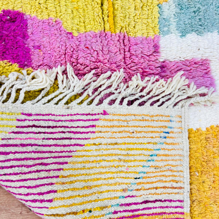 Vintage Moroccan Wool Rug – Colorful Berber 712