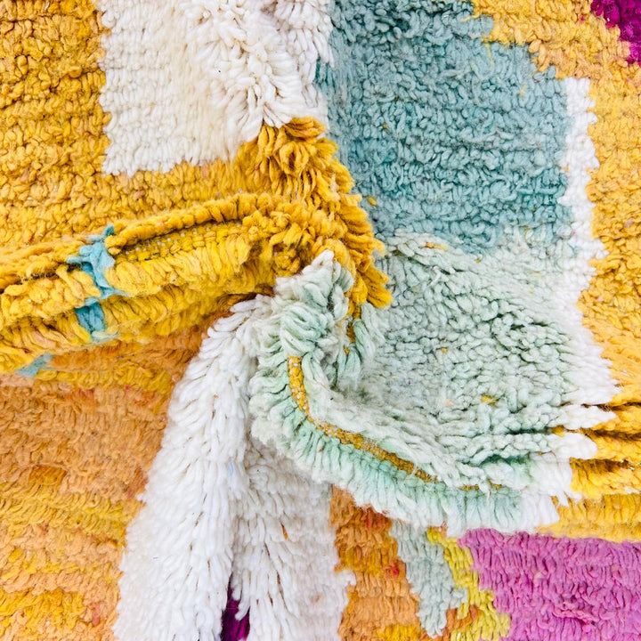 Vintage Moroccan Wool Rug – Colorful Berber 712