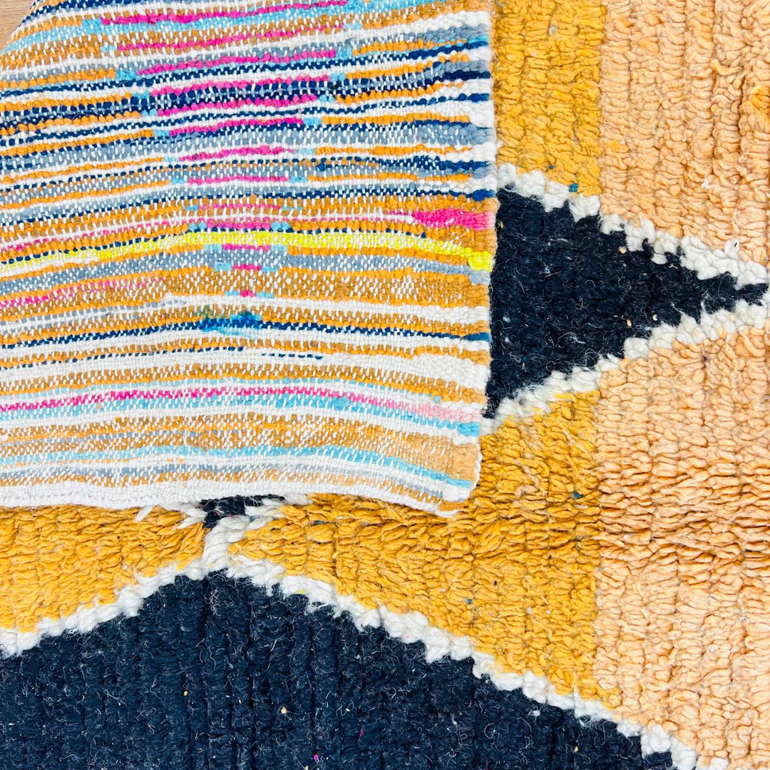 Vintage Moroccan Diamond Rug – Orange Wool Berber Carpet