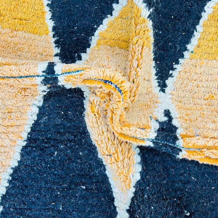 Vintage Moroccan Diamond Rug – Orange Wool Berber Carpet