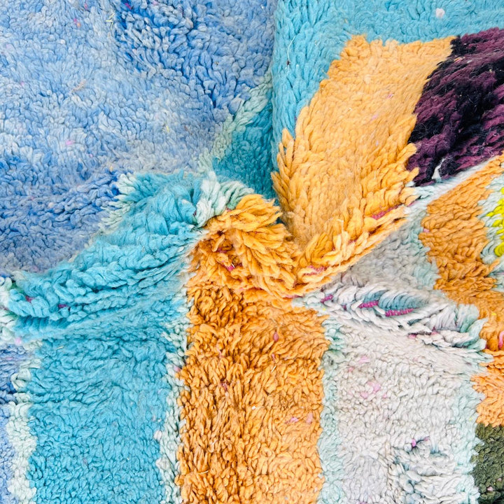 Vintage Moroccan Rug – Abstract Multicolor Berber Wool Carpet