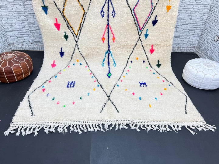 Colorful Beni Ourain Moroccan Rug – Handmade Wool Carpet