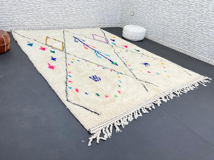 Colorful Beni Ourain Moroccan Rug – Handmade Wool Carpet