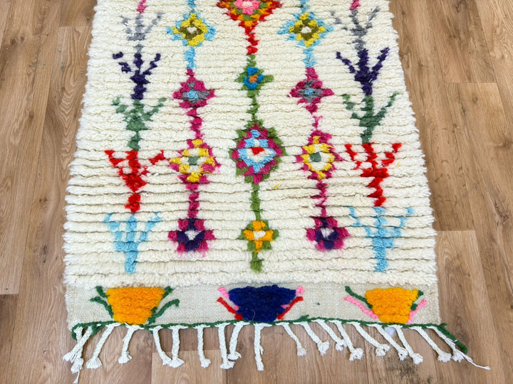 Colorful Moroccan Runner Rug – Handmade Wool Berber Carpet