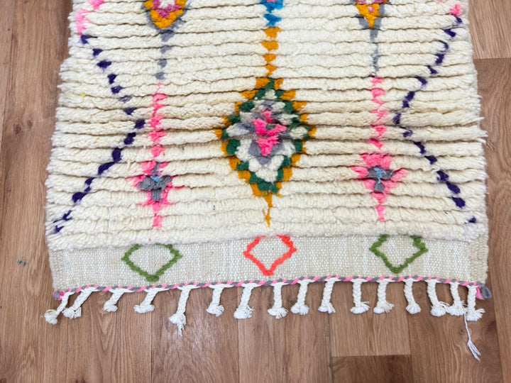 Colorful Moroccan Runner Rug – Handwoven Berber Wool Carpet