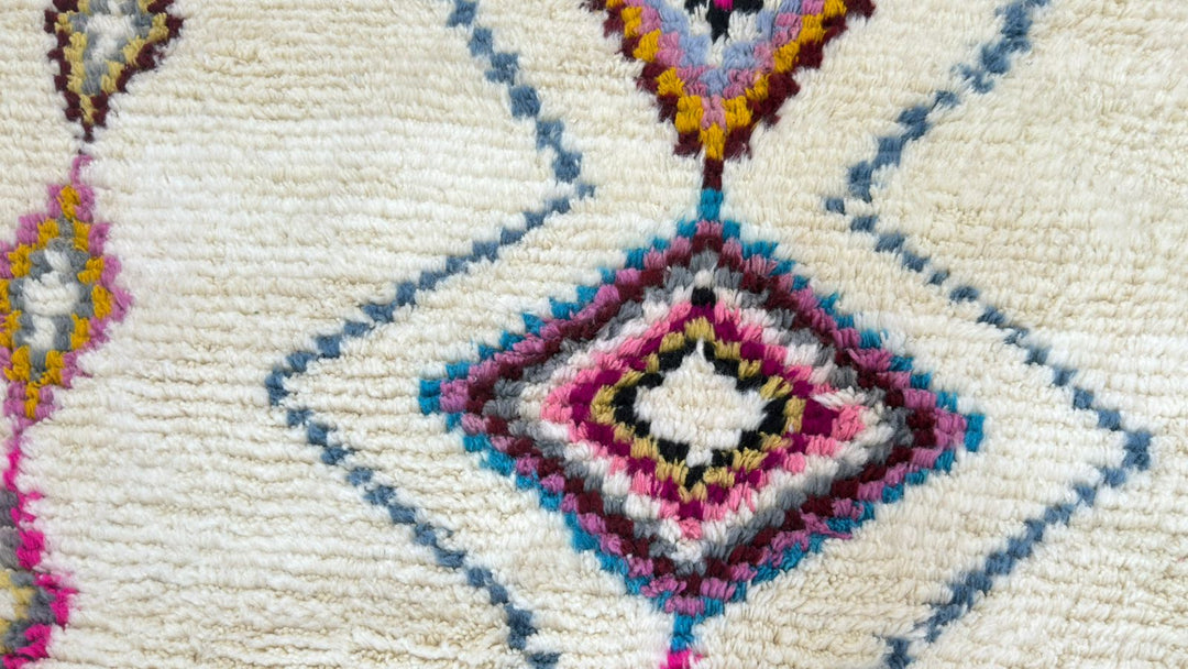 Hand Knotted Azilal Moroccan Rug – Colorful Wool