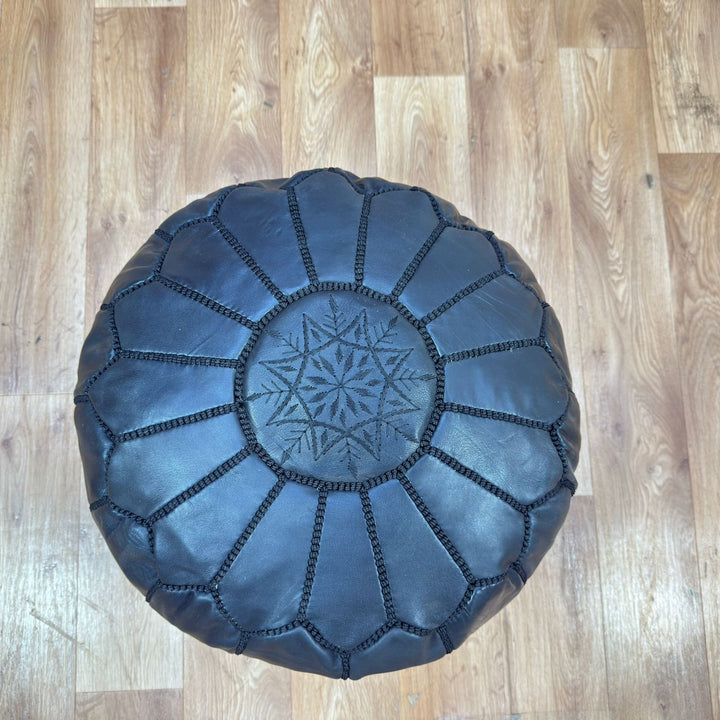 Handmade Genuine Moroccan Leather Pouf