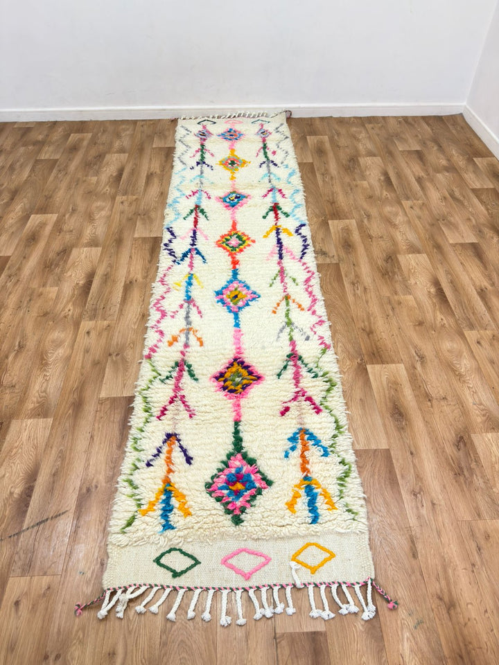 Colorful Moroccan Runner Rug – hand konekted moroccan rug