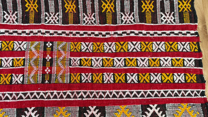 Custom Red Moroccan Kilim Rug – Handmade Flatweave Wool Carpet