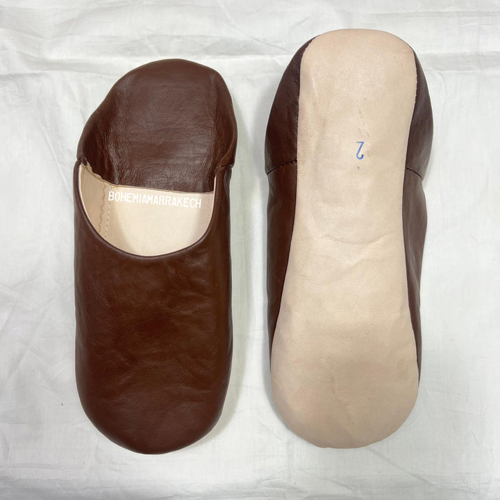 Authentic handmade leather babouche slippers from Morocco