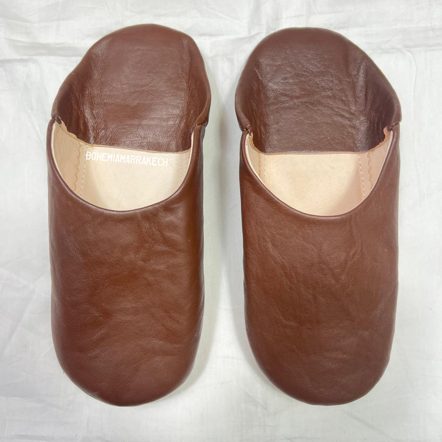 Authentic handmade leather babouche slippers from Morocco