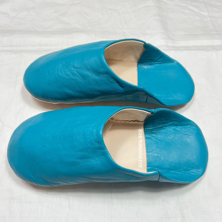 Authentic handmade leather babouche slippers from Morocco