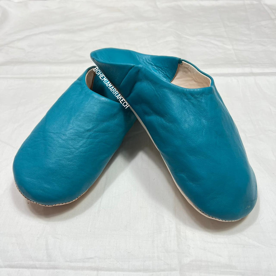 Authentic handmade leather babouche slippers from Morocco