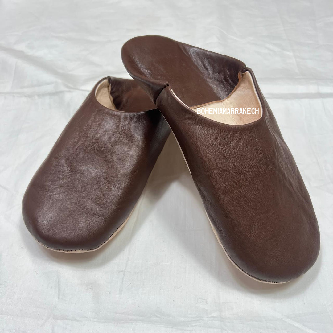 Authentic handmade leather babouche slippers from Morocco
