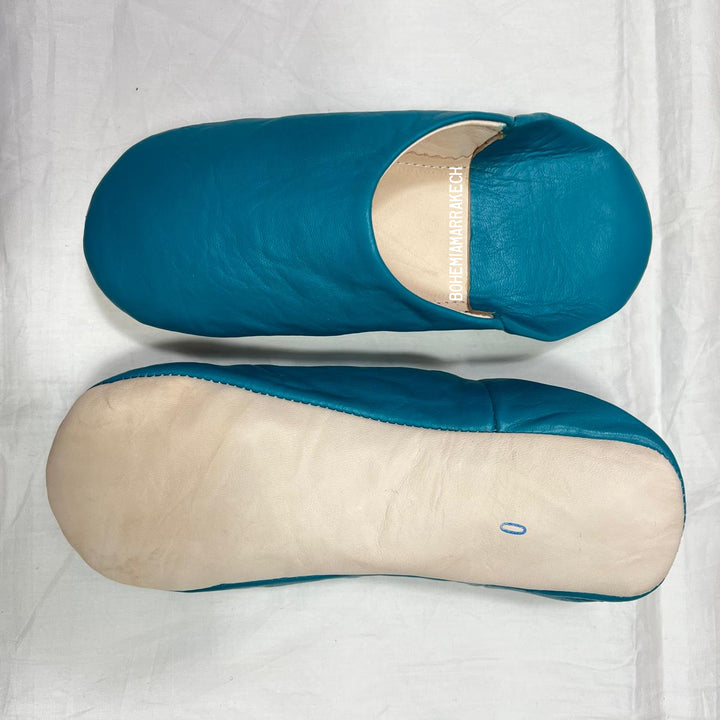 Authentic handmade leather babouche slippers from Morocco