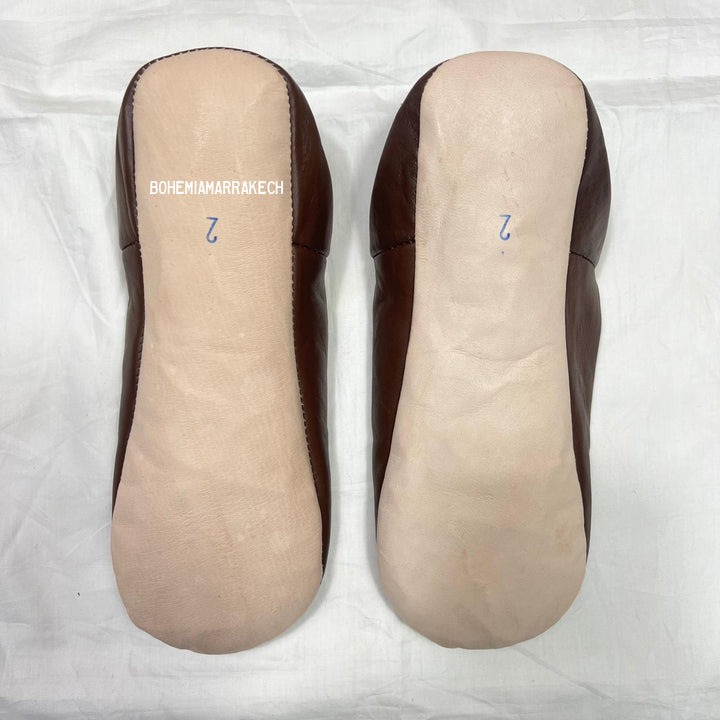 Authentic handmade leather babouche slippers from Morocco