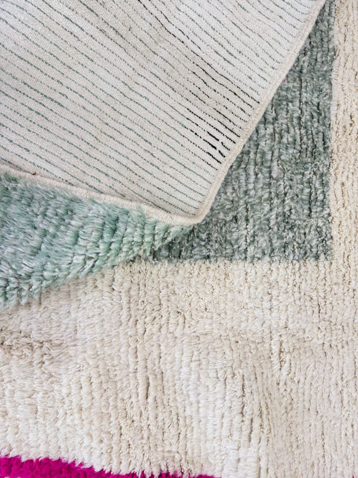 Colorful Moroccan Rug – Abstract Wool Berber Carpet Handmade