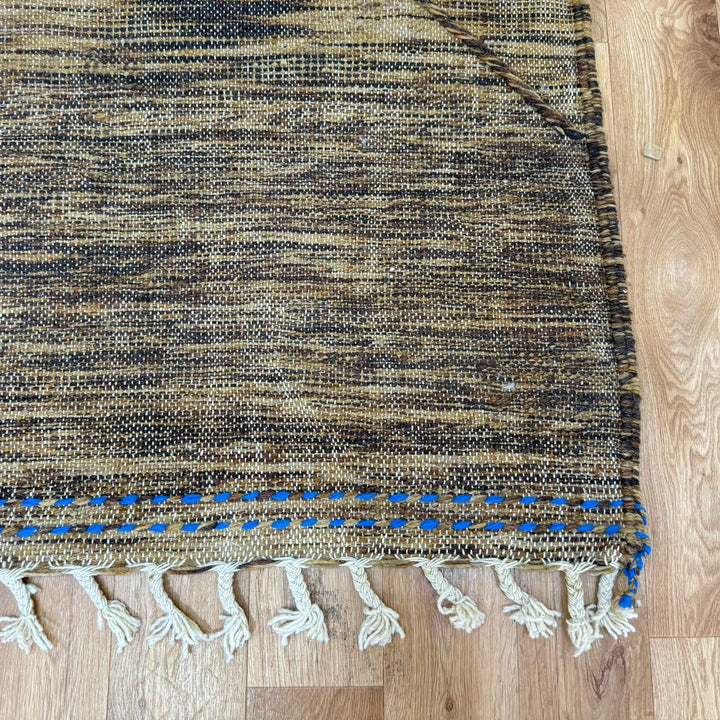 Brown Moroccan Kilim Rug – Handmade Flatweave Wool