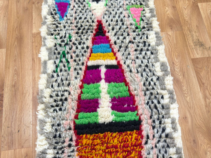 Azilal Moroccan Runner Rug – Handmade Wool Berber Carpet