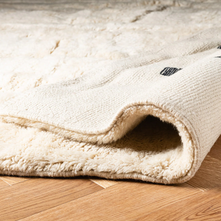 Modern Abstract Beni Mrirt Moroccan Wool Rug