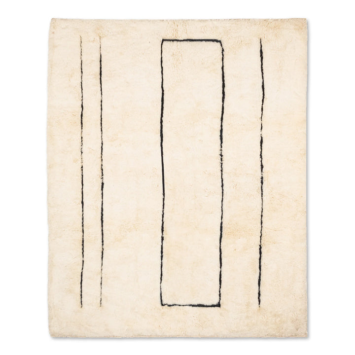 Modern Abstract Beni Mrirt Moroccan Wool Rug