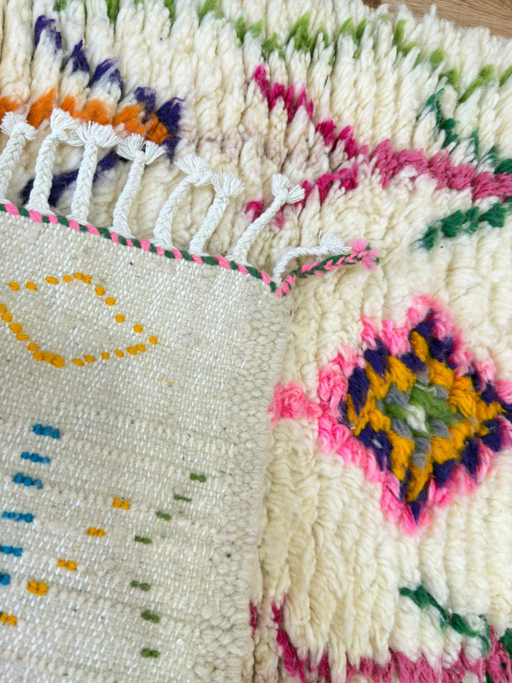 Colorful Moroccan Runner Rug – hand konekted moroccan rug