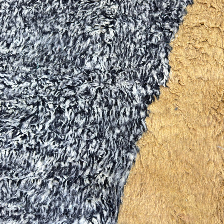 Modern Beni Mrirt Rug – Beige & Gray Moroccan Wool