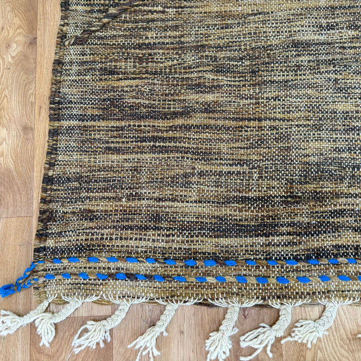 Brown Moroccan Kilim Rug – Handmade Flatweave Wool
