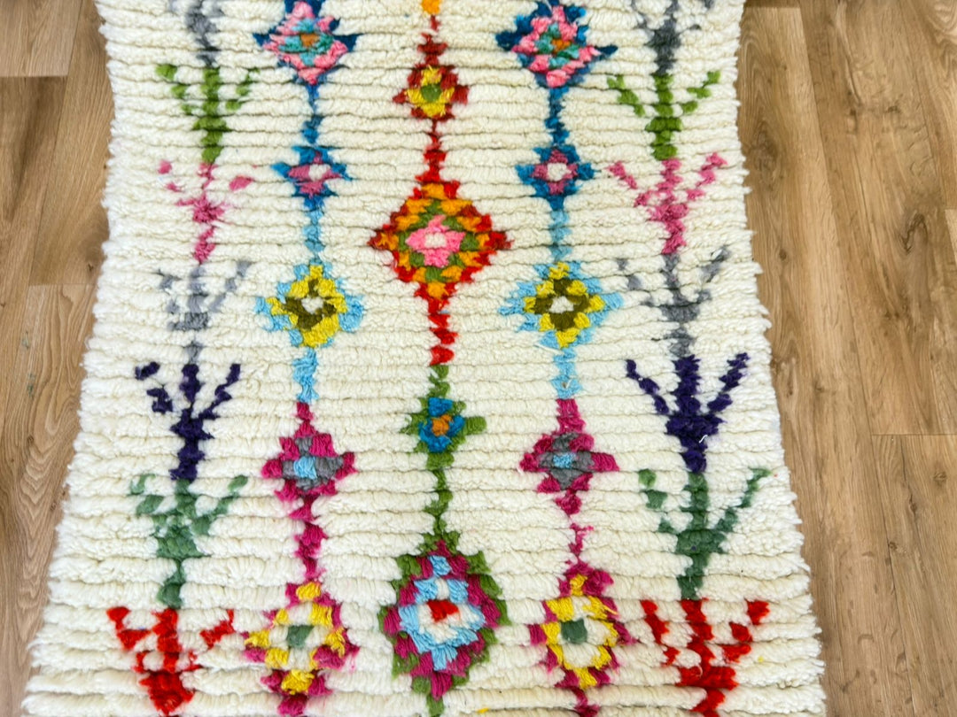Colorful Moroccan Runner Rug – Handmade Wool Berber Carpet