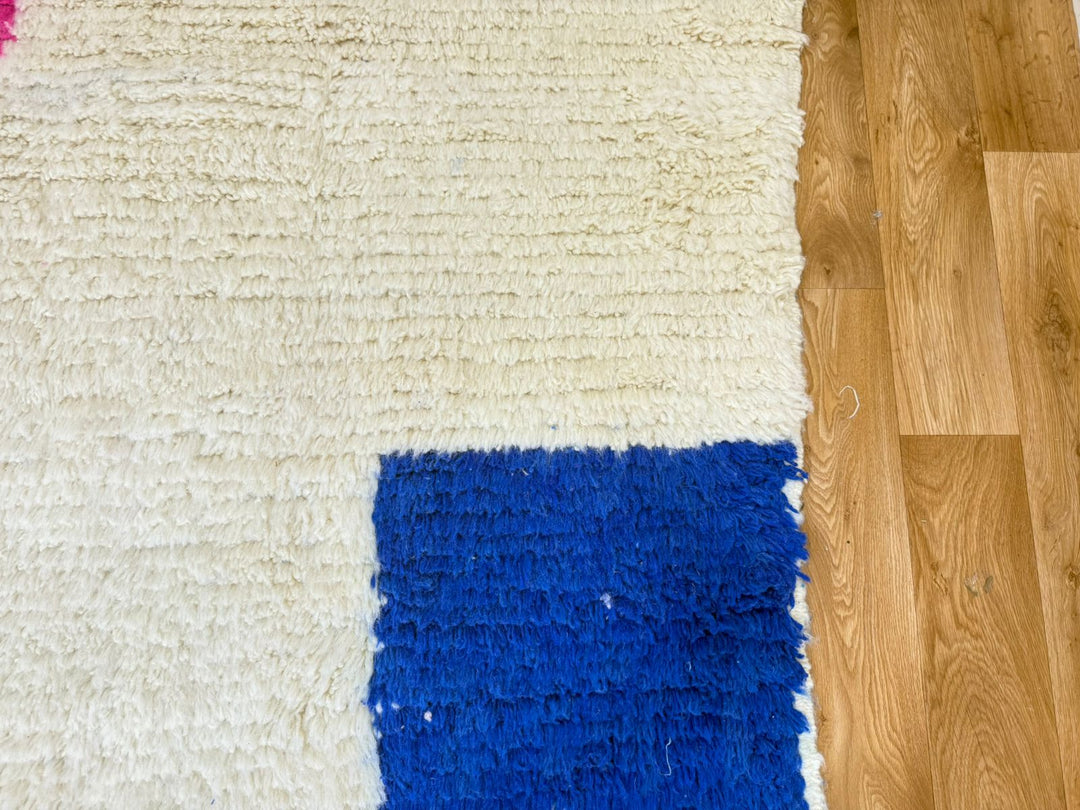 Colorful Moroccan Rug – Abstract Wool Berber Carpet Handmade
