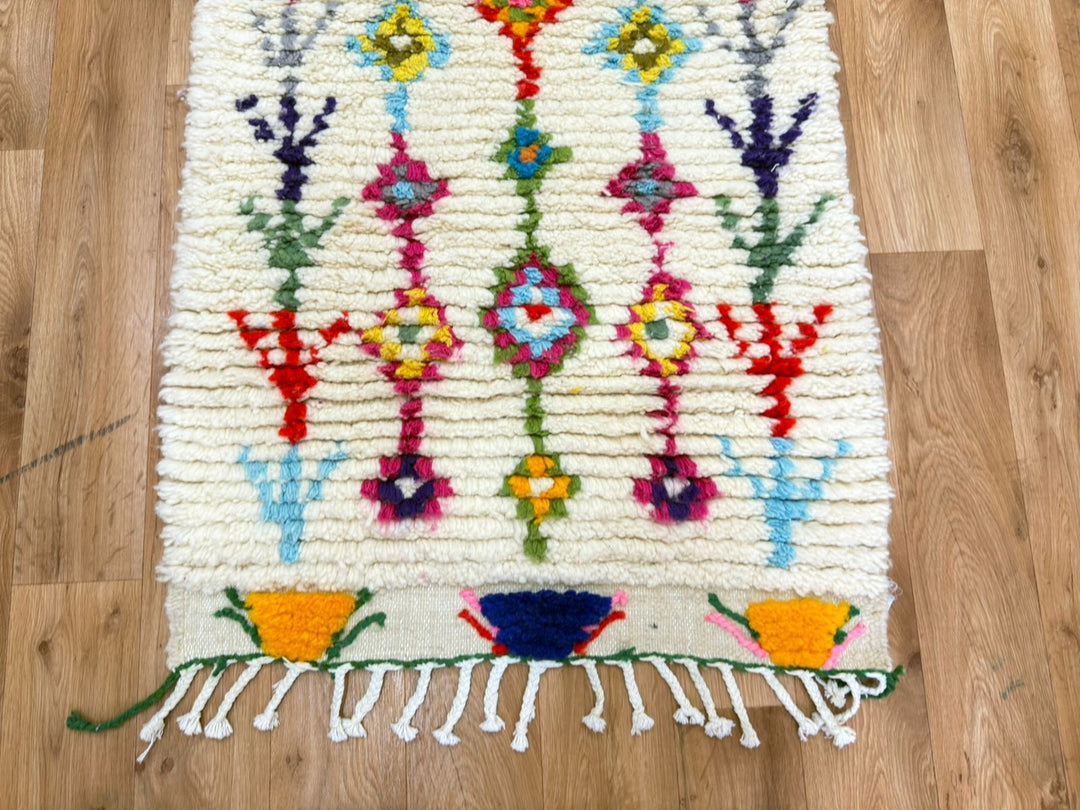 Colorful Moroccan Runner Rug – Handmade Wool Berber Carpet