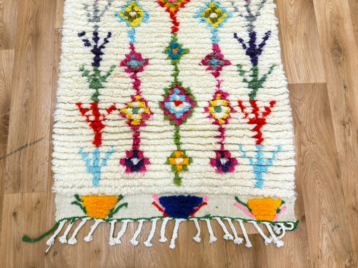 Colorful Moroccan Runner Rug – Handmade Wool Berber Carpet