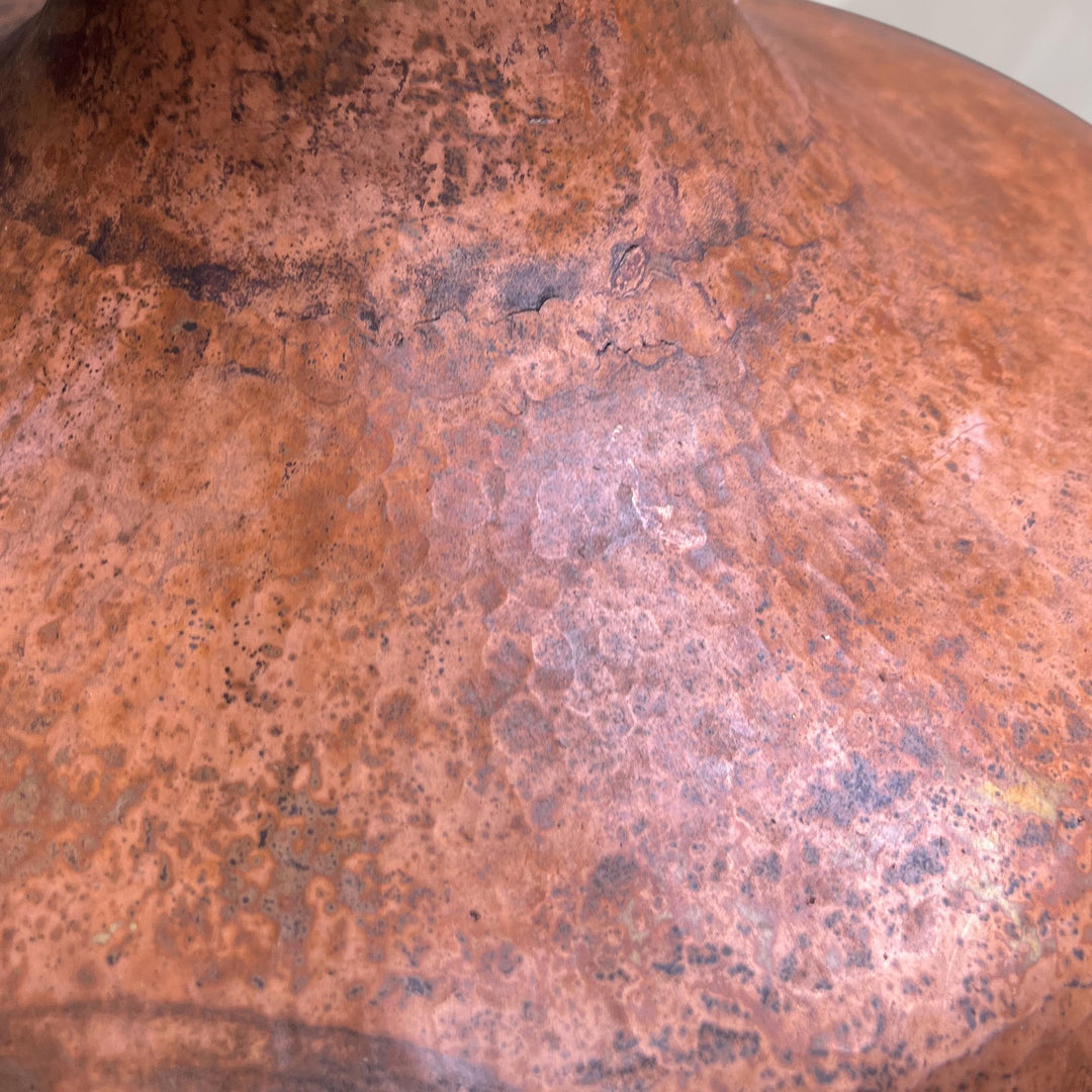 Handcrafted Hammered Copper Pendant Light – Rustic Flared Dome Ceiling Lamp