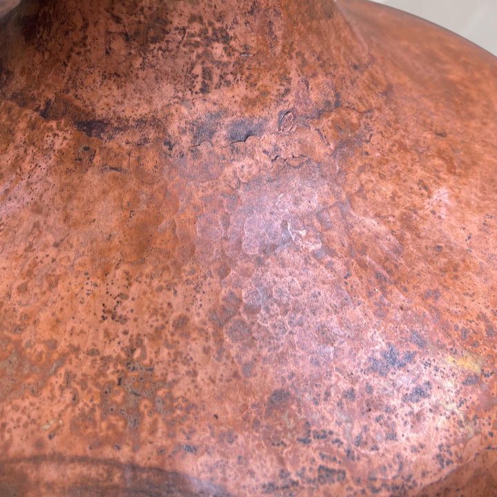 Handcrafted Hammered Copper Pendant Light – Rustic Flared Dome Ceiling Lamp