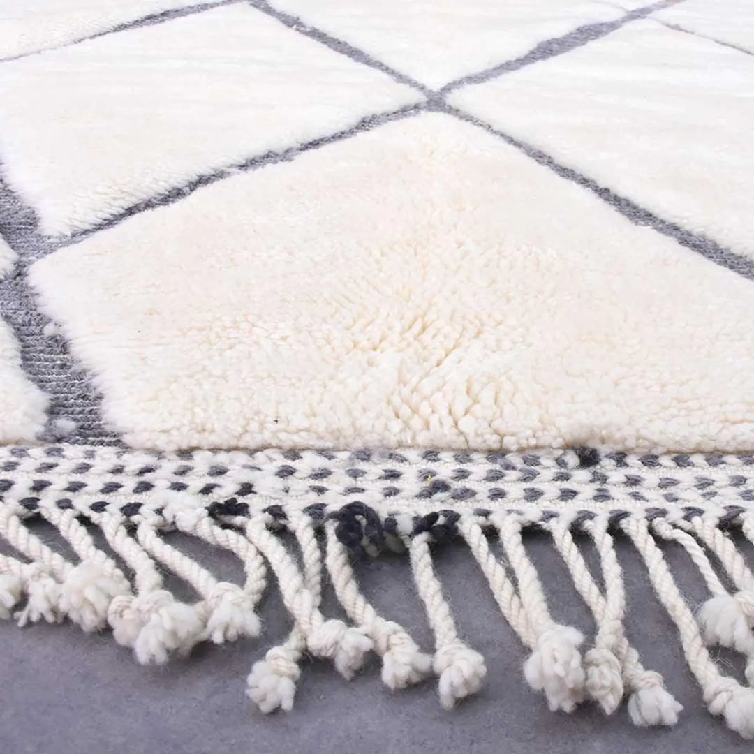Custom Beni Ourain Moroccan Wool Rug – Black & White Rug