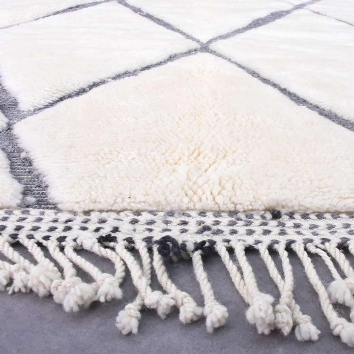 Custom Beni Ourain Moroccan Wool Rug – Black & White Rug