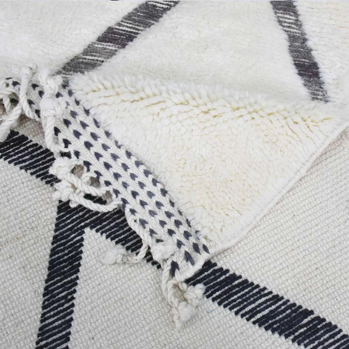 Custom Beni Ourain Moroccan Wool Rug – Black & White Rug