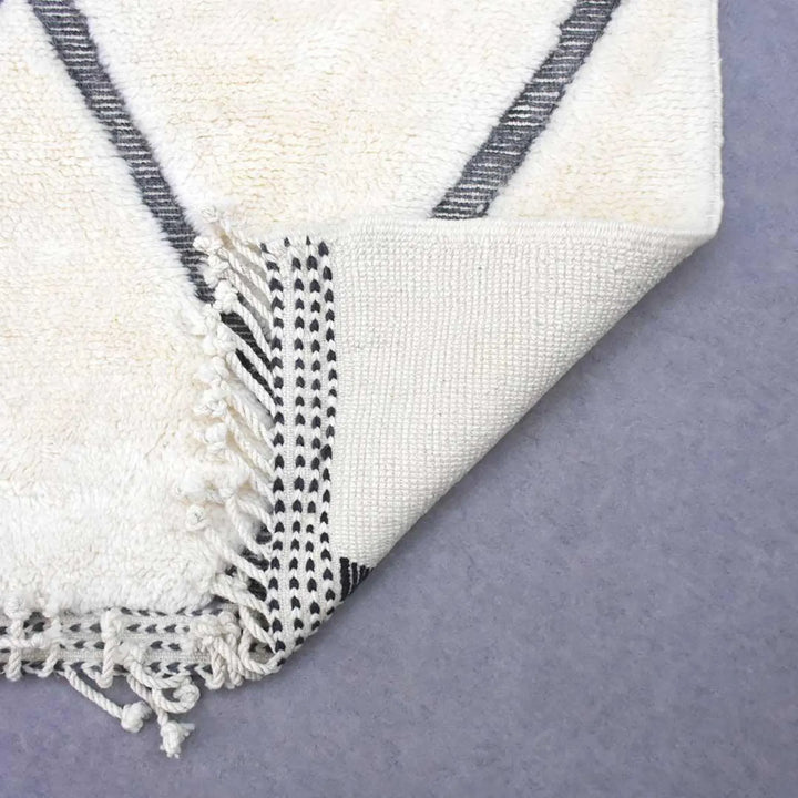 Custom Beni Ourain Moroccan Wool Rug – Black & White Rug