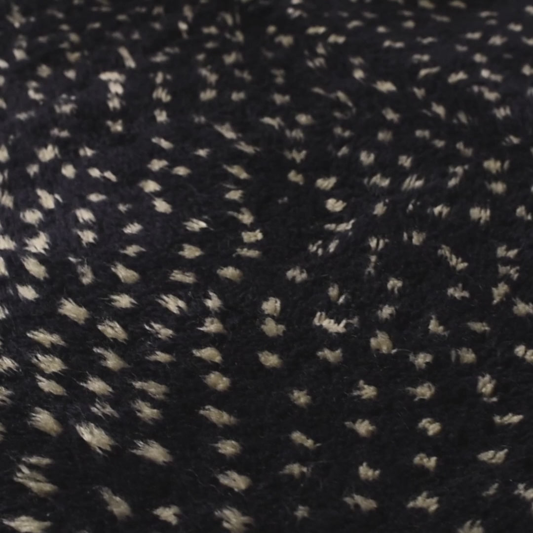 Midnight Blue Moroccan Wool Rug with White Dot Pattern