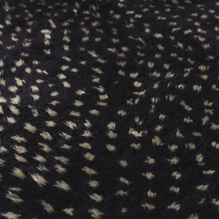 Midnight Blue Moroccan Wool Rug with White Dot Pattern